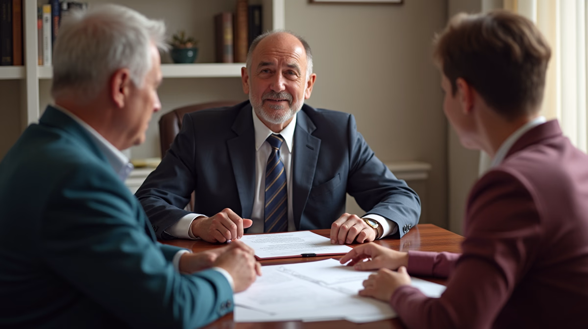 The dedicated legal team at Escondido Probate Law serving Riverside probate matters is pictured conferring with heirs to navigate the probate process to execute vital documents discussing Assets Found After Estate Closes