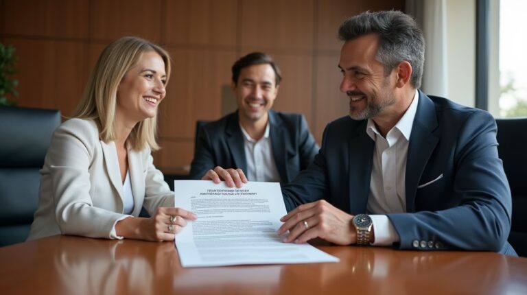 The dedicated legal team at Escondido Probate Law serving Riverside probate matters is pictured conferring with heirs to navigate the probate process to execute vital documents discussing Beneficiary Dies Before Closing