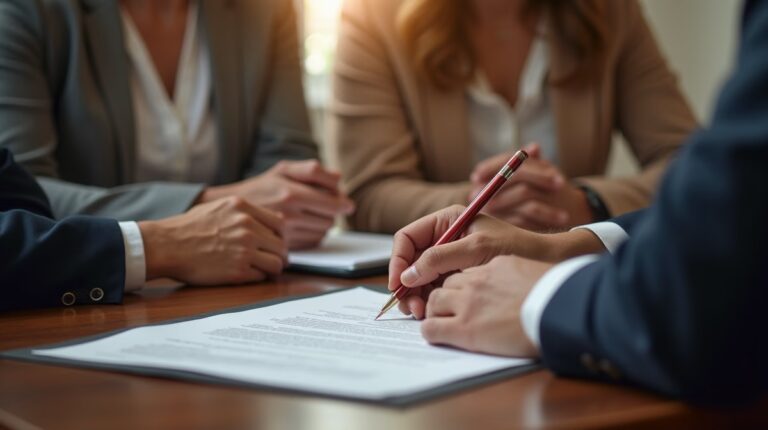 The dedicated legal team at Escondido Probate Law serving Riverside probate matters is pictured conferring with heirs to navigate the probate process to execute vital documents discussing Can Creditors Claim Living Trust Assets