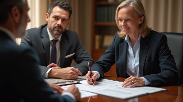 The dedicated legal team at Escondido Probate Law serving Riverside probate matters is pictured conferring with heirs to navigate the probate process to execute vital documents discussing Can I Appear by Zoom for Probate Hearings