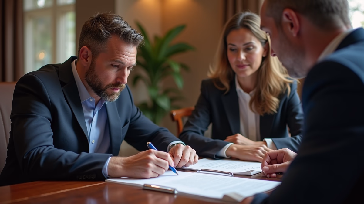The dedicated legal team at Escondido Probate Law serving Riverside probate matters is pictured conferring with heirs to navigate the probate process to execute vital documents discussing Can I Clear Probate Notes by Email
