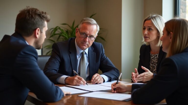The dedicated legal team at Escondido Probate Law serving Riverside probate matters is pictured conferring with heirs to navigate the probate process to execute vital documents discussing Can I Watch a Probate Hearing Online