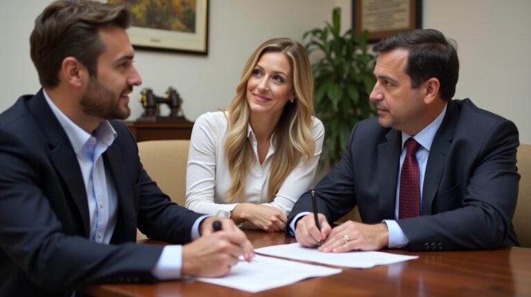 The dedicated legal team at Escondido Probate Law serving Riverside probate matters is pictured conferring with heirs to navigate the probate process to execute vital documents discussing Can OutofState Residents Be Executors