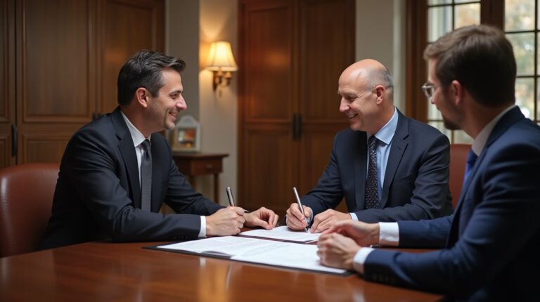 The legal counsel at Escondido Probate Law serving Riverside County estate matters meets with beneficiaries in our Southern California office to execute necessary paperwork discussing Can business interests like Escondido LLCs or partnerships be held in a trust