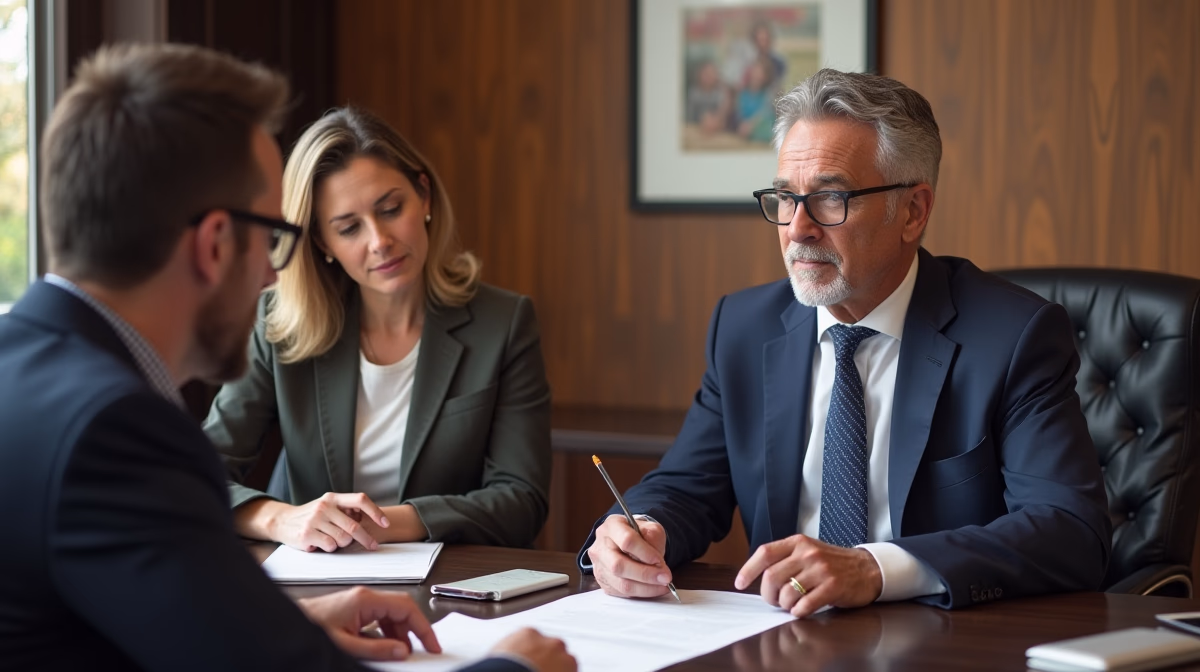 The dedicated legal team at Escondido Probate Law serving Riverside probate matters is pictured conferring with heirs to navigate the probate process to execute vital documents discussing Canceling a Passport After Death