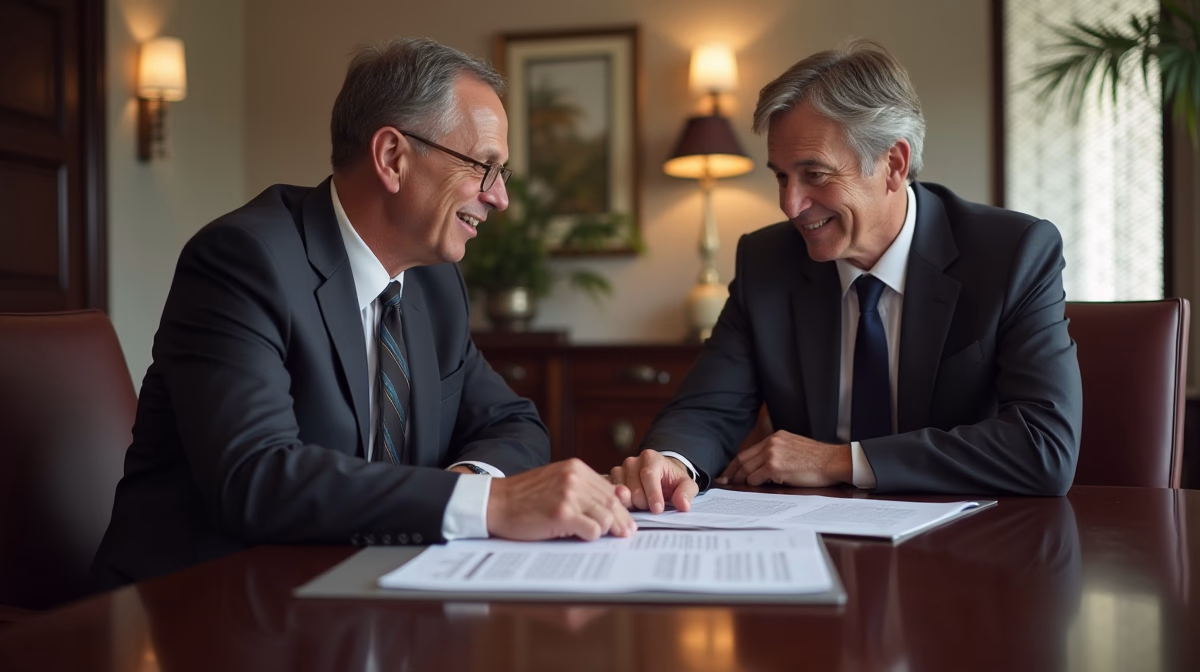 The dedicated legal team at Escondido Probate Law serving Riverside probate matters is pictured conferring with heirs to navigate the probate process to execute vital documents discussing Closing a Sole Proprietorship