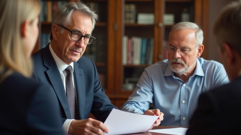 The legal counsel at Escondido Probate Law serving Riverside County estate matters meets with beneficiaries in our Southern California office to execute necessary paperwork discussing Community Property Claims in Divorce