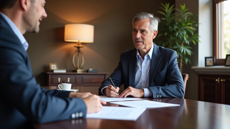 The dedicated legal team at Escondido Probate Law serving Riverside probate matters is pictured conferring with heirs to navigate the probate process to execute vital documents discussing Difference Between Forms DE121 and DE120