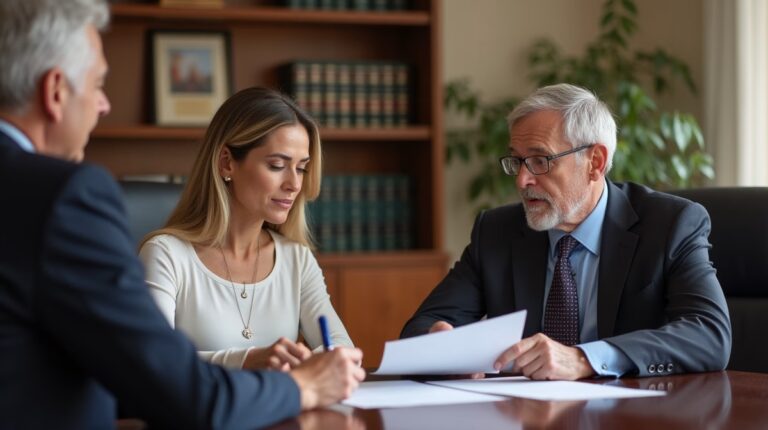 The dedicated legal team at Escondido Probate Law serving Riverside probate matters is pictured conferring with heirs to navigate the probate process to execute vital documents discussing Do Beneficiaries Have to Attend the Hearing