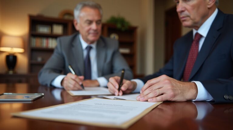 The dedicated legal team at Escondido Probate Law serving Riverside probate matters is pictured conferring with heirs to navigate the probate process to execute vital documents discussing Do I Attach the Will to the Petition