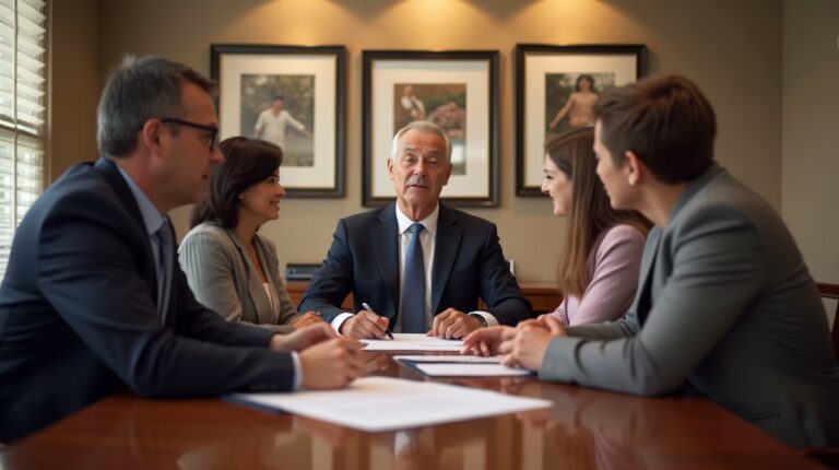 The dedicated legal team at Escondido Probate Law serving Riverside probate matters is pictured conferring with heirs to navigate the probate process to execute vital documents discussing Do Living Trusts Avoid Probate