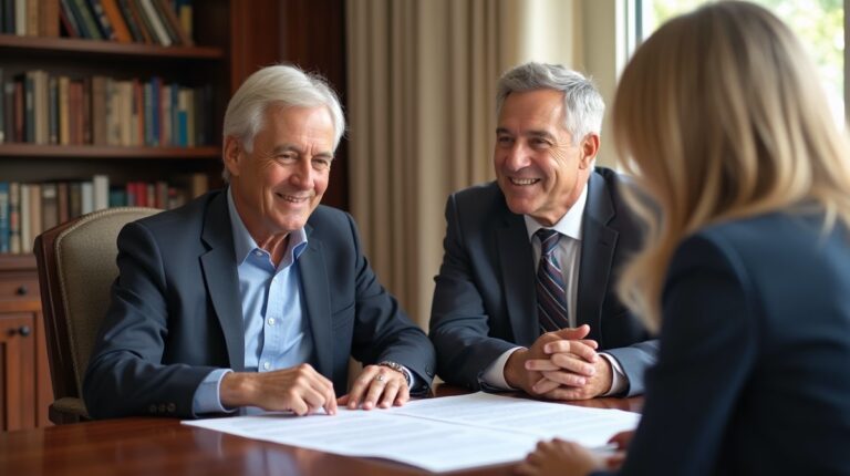 The dedicated legal team at Escondido Probate Law serving Riverside probate matters is pictured conferring with heirs to navigate the probate process to execute vital documents discussing Does the Estate Pay Funeral Expenses