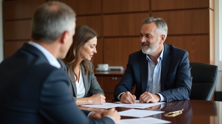 The dedicated legal team at Escondido Probate Law serving Riverside probate matters is pictured conferring with heirs to navigate the probate process to execute vital documents discussing Establishing Venue in Escondido Courts