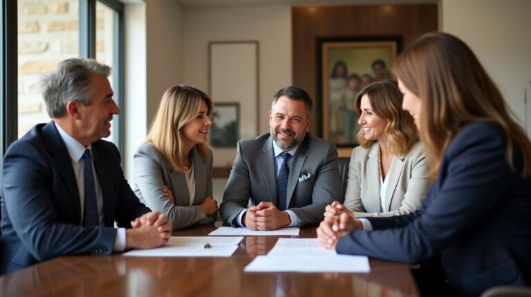 The dedicated legal team at Escondido Probate Law serving Riverside probate matters is pictured conferring with heirs to navigate the probate process to execute vital documents discussing Executor Reimbursement for Expenses