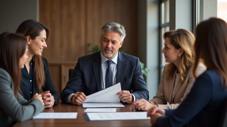 The dedicated legal team at Escondido Probate Law serving Riverside probate matters is pictured conferring with heirs to navigate the probate process to execute vital documents discussing Executor Sold the House for Too Little