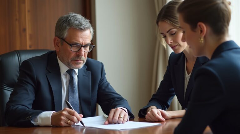 The dedicated legal team at Escondido Probate Law serving Riverside probate matters is pictured conferring with heirs to navigate the probate process to execute vital documents discussing File Probate in the County of Death