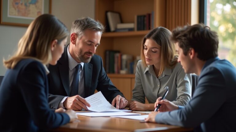 The dedicated legal team at Escondido Probate Law serving Riverside probate matters is pictured conferring with heirs to navigate the probate process to execute vital documents discussing Forcing Executors to Produce Bank Statements