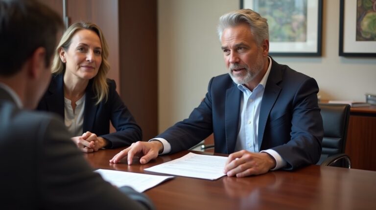 The legal counsel at Escondido Probate Law serving Riverside County estate matters meets with beneficiaries in our Southern California office to execute necessary paperwork discussing Funding a Family Education Plan PostDeath