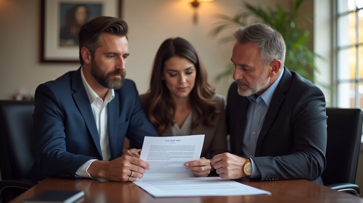 The legal counsel at Escondido Probate Law serving Riverside County estate matters meets with beneficiaries in our Southern California office to execute necessary paperwork discussing Handling Assets with Tax Liens