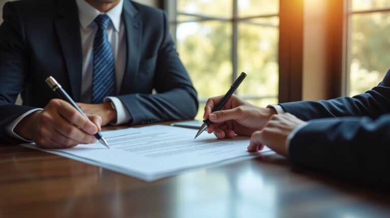 The legal counsel at Escondido Probate Law serving Riverside County estate matters meets with beneficiaries in our Southern California office to execute necessary paperwork discussing Handling Leased Escondido Properties