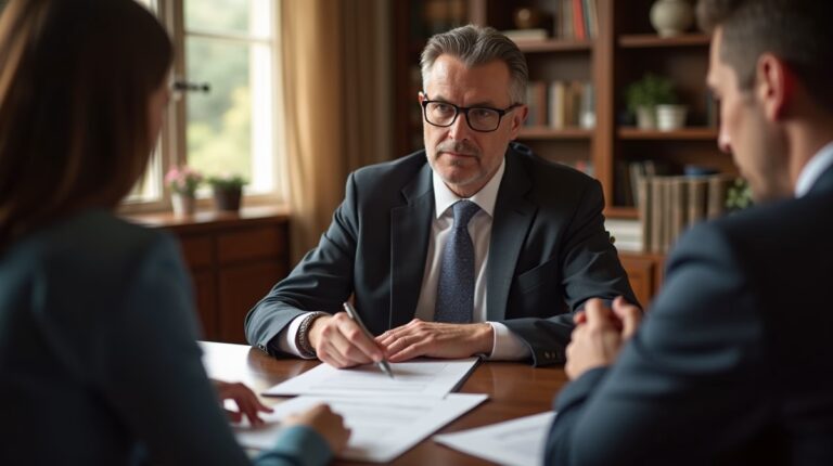 The legal counsel at Escondido Probate Law serving Riverside County estate matters meets with beneficiaries in our Southern California office to execute necessary paperwork discussing Hiring a Professional Investment Advisor