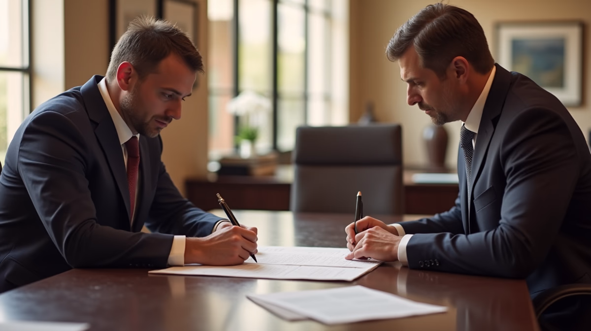 The dedicated legal team at Escondido Probate Law serving Riverside probate matters is pictured conferring with heirs to navigate the probate process to execute vital documents discussing How Early Should I Arrive for Court