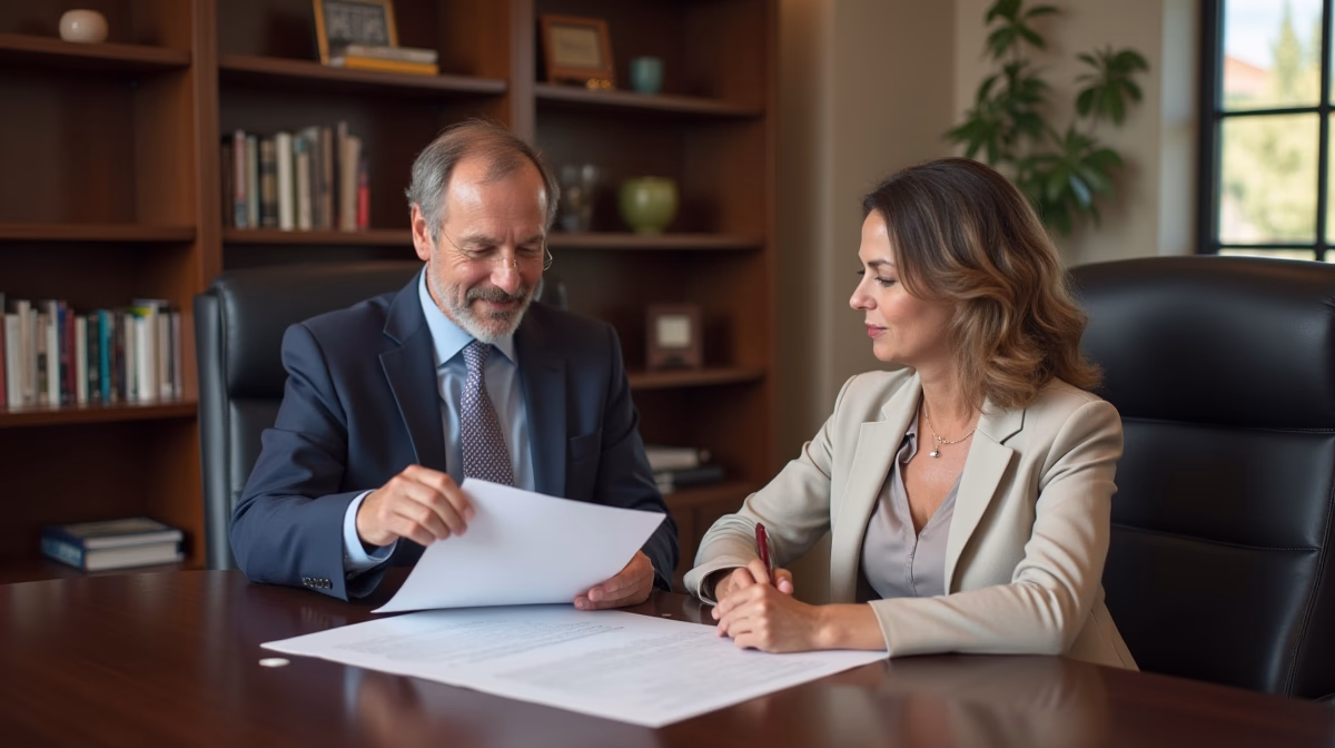The dedicated legal team at Escondido Probate Law serving Riverside probate matters is pictured conferring with heirs to navigate the probate process to execute vital documents discussing How Long Do Spousal Petitions Take