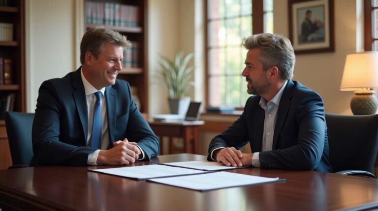 The legal counsel at Escondido Probate Law serving Riverside County estate matters meets with beneficiaries in our Southern California office to execute necessary paperwork discussing How do I activate a trust through title transfers
