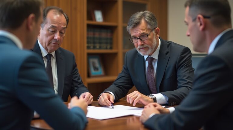 The experienced legal team at Escondido Probate Law serving Riverside County wills matters meets with executors in the Southern California office to execute vital petitions discussing How do I file a petition to determine succession to real property