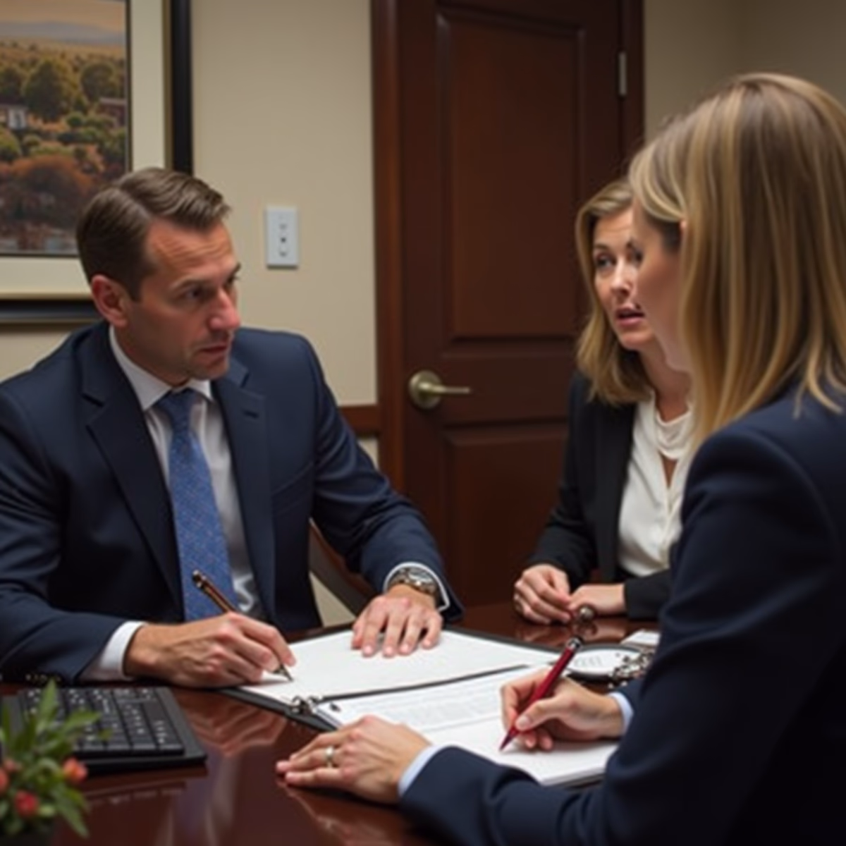 The dedicated legal team at Escondido Probate Law serving Riverside probate matters is pictured conferring with heirs to navigate the probate process to execute vital documents discussing How do enforcement rules in California probate court shape outcomes for heirs and fiduciaries