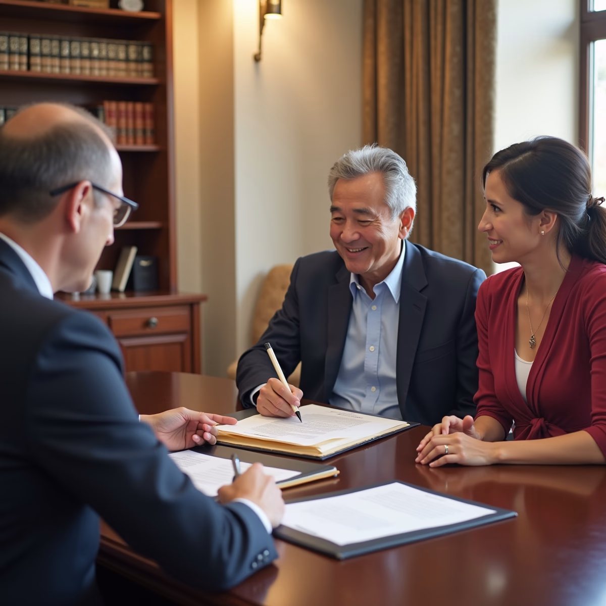 The dedicated legal team at Escondido Probate Law serving Riverside probate matters is pictured conferring with heirs to navigate the probate process to execute vital documents discussing How do enforcement rules in California probate court shape outcomes for heirs and fiduciaries