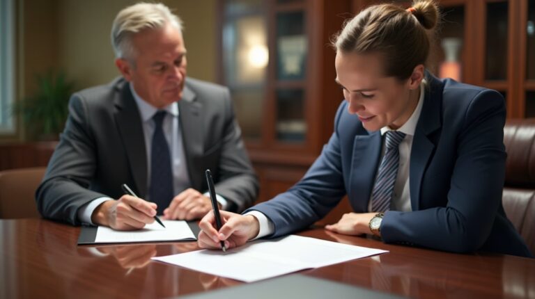 The legal counsel at Escondido Probate Law serving Riverside County estate matters meets with beneficiaries in our Southern California office to execute necessary paperwork discussing How do key participants interact within a generation skipping trust