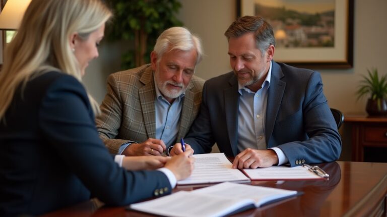 The legal counsel at Escondido Probate Law serving Riverside County estate matters meets with beneficiaries in our Southern California office to execute necessary paperwork discussing How does a well designed trust function as a torch for service