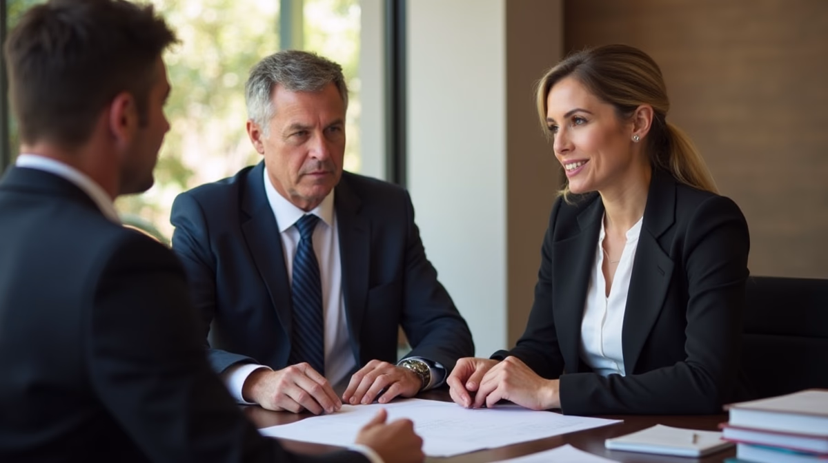 The legal counsel at Escondido Probate Law serving Riverside County estate matters meets with beneficiaries in our Southern California office to execute necessary paperwork discussing How does an irrevocable trust handle assets that are subject to a buysell agreement
