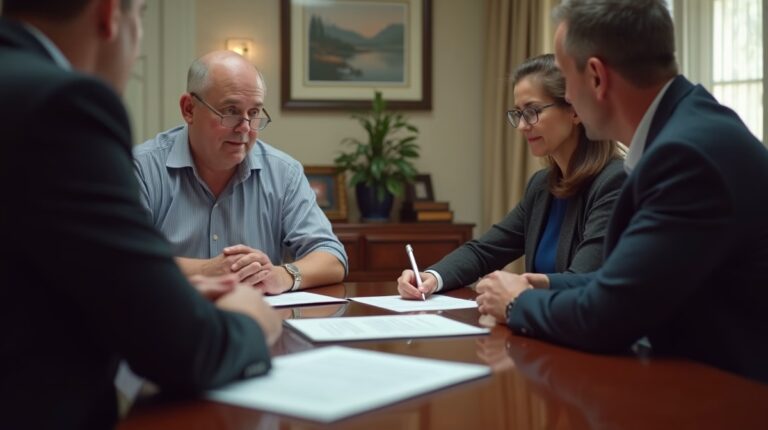 The dedicated legal team at Escondido Probate Law serving Riverside probate matters is pictured conferring with heirs to navigate the probate process to execute vital documents discussing How to Continue a Hearing Date in California