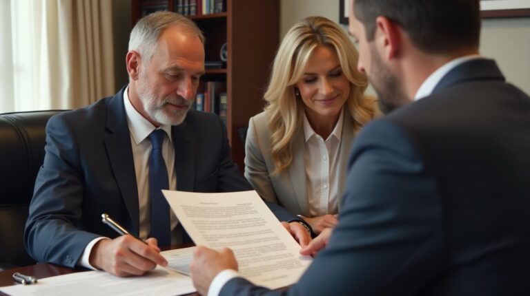 The dedicated legal team at Escondido Probate Law serving Riverside probate matters is pictured conferring with heirs to navigate the probate process to execute vital documents discussing Independent Administration of Estates Act
