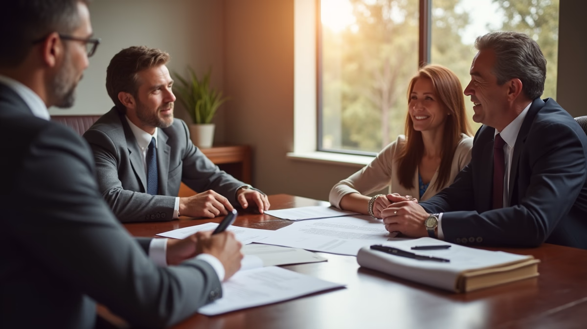 The dedicated legal team at Escondido Probate Law serving Riverside probate matters is pictured conferring with heirs to navigate the probate process to execute vital documents discussing Is a Tax Clearance Required to Close