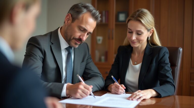 The dedicated legal team at Escondido Probate Law serving Riverside probate matters is pictured conferring with heirs to navigate the probate process to execute vital documents discussing Judge vs Commissioner What is the Difference