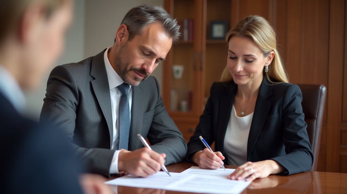 The dedicated legal team at Escondido Probate Law serving Riverside probate matters is pictured conferring with heirs to navigate the probate process to execute vital documents discussing Judge vs Commissioner What is the Difference
