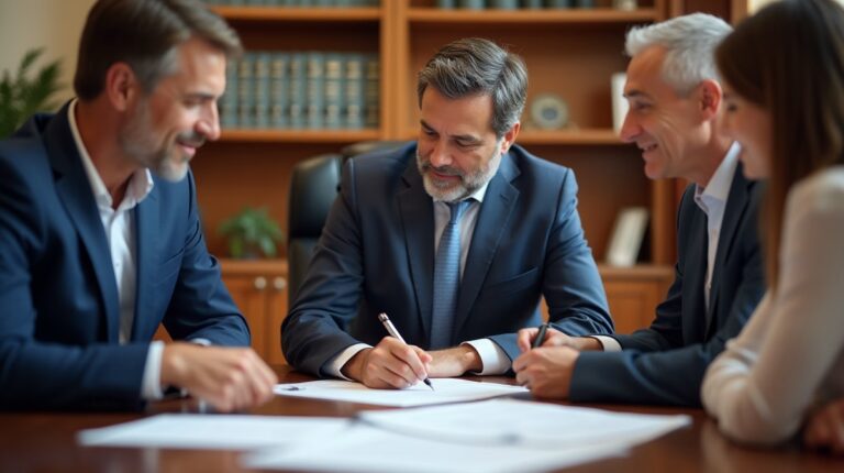 The dedicated legal team at Escondido Probate Law serving Riverside probate matters is pictured conferring with heirs to navigate the probate process to execute vital documents discussing Justifying Extraordinary Fees to the Judge