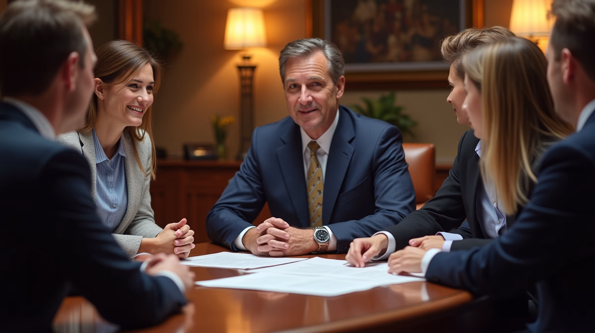 The dedicated legal team at Escondido Probate Law serving Riverside probate matters is pictured conferring with heirs to navigate the probate process to execute vital documents discussing Liability in Small Estate Affidavits