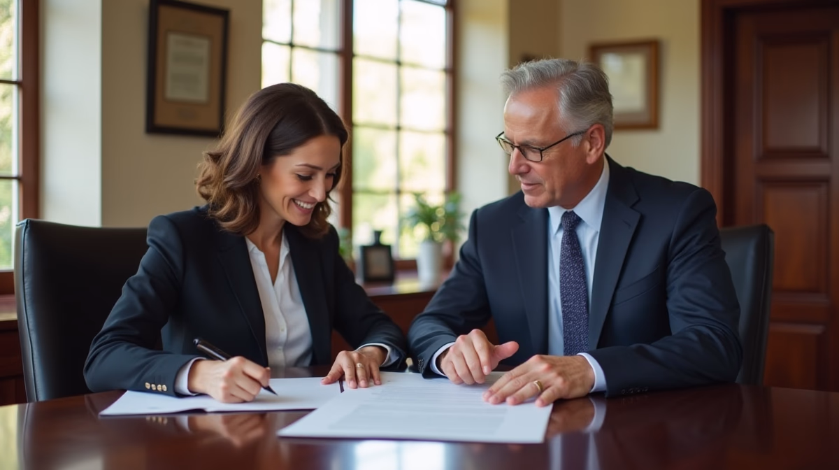 The experienced legal team at Escondido Probate Law serving Riverside County wills matters meets with executors in the Southern California office to execute vital petitions discussing Living Will vs Healthcare Directive