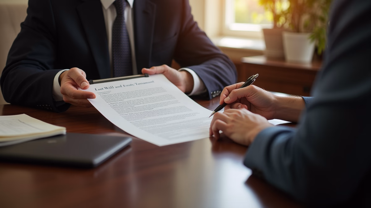 The legal counsel at Escondido Probate Law serving Riverside County estate matters meets with beneficiaries in our Southern California office to execute necessary paperwork discussing Managing Assets Under Foreign Tax Laws