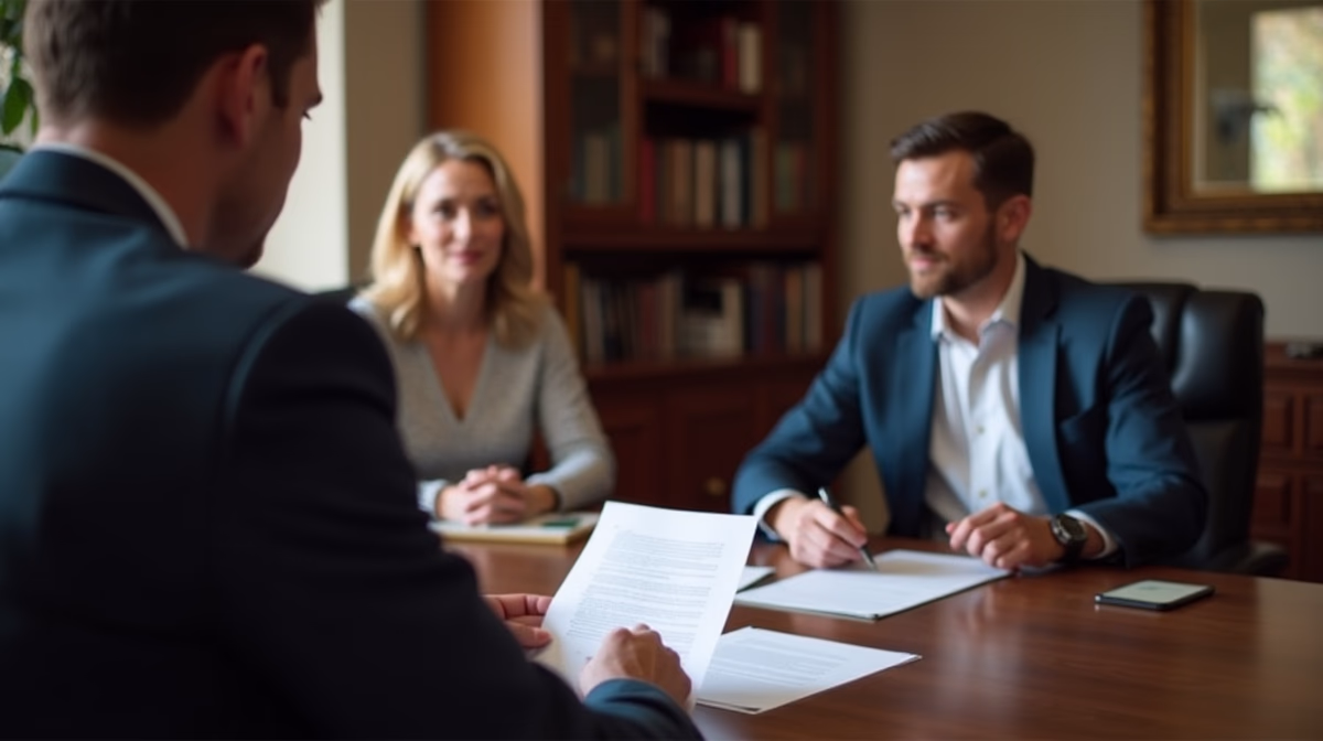 The legal counsel at Escondido Probate Law serving Riverside County estate matters meets with beneficiaries in our Southern California office to execute necessary paperwork discussing Managing Assets with Conservation Easements