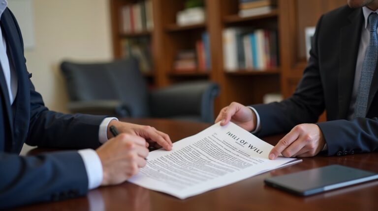 The legal counsel at Escondido Probate Law serving Riverside County estate matters meets with beneficiaries in our Southern California office to execute necessary paperwork discussing Managing Complex Escondido Family Dynamics