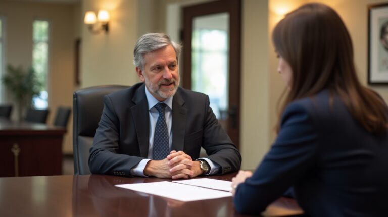The dedicated legal team at Escondido Probate Law serving Riverside probate matters is pictured conferring with heirs to navigate the probate process to execute vital documents discussing Managing Multiple Estate Bank Accounts