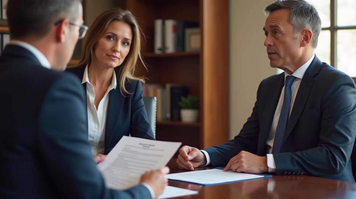 The dedicated legal team at Escondido Probate Law serving Riverside probate matters is pictured conferring with heirs to navigate the probate process to execute vital documents discussing Must I Attend the Hearing in Person