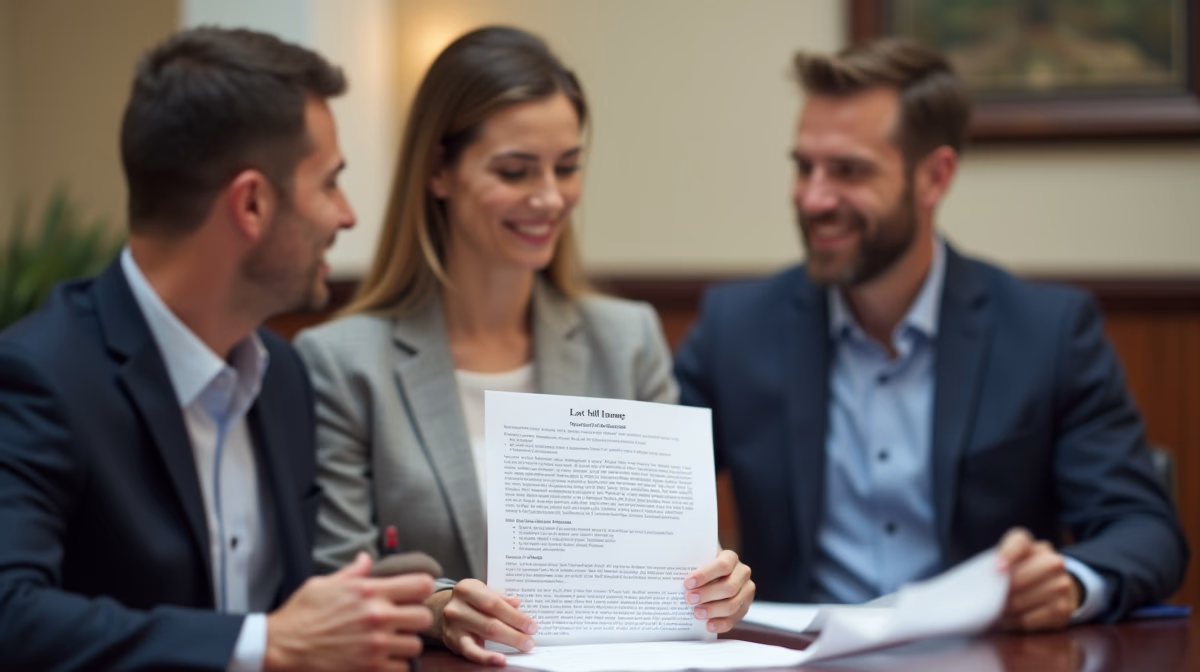 The dedicated legal team at Escondido Probate Law serving Riverside probate matters is pictured conferring with heirs to navigate the probate process to execute vital documents discussing Must I Attend the Probate Hearing in Person