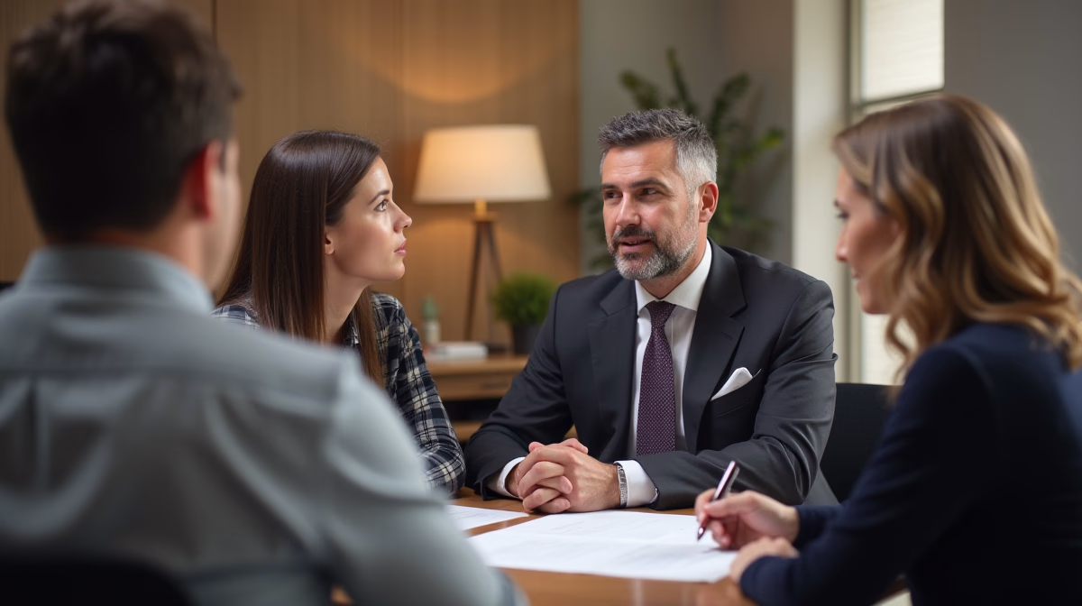 The dedicated legal team at Escondido Probate Law serving Riverside probate matters is pictured conferring with heirs to navigate the probate process to execute vital documents discussing Must I Find All Heirs Before Filing