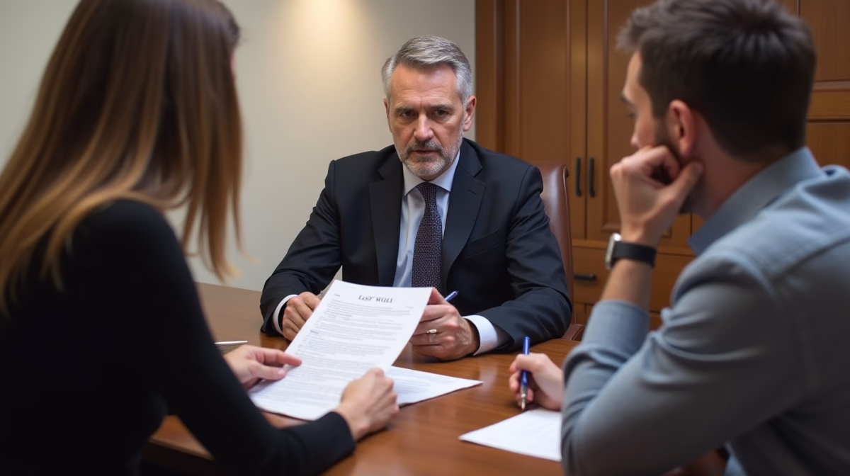 The dedicated legal team at Escondido Probate Law serving Riverside probate matters is pictured conferring with heirs to navigate the probate process to execute vital documents discussing Must I List All Grandchildren
